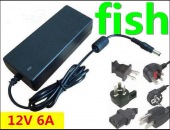 12V 6A power supply AC 100-240V 72W DC power supply power adapter for led strip light