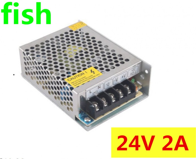 24V 2A 48W Switching power Supply DC power adapter AC 100-240V