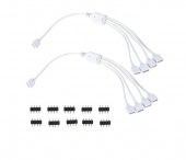 4 Pin Splitter, Mudder 1 to 4 Ports Female Connection Cable for LED RGB Color Changing Strip
